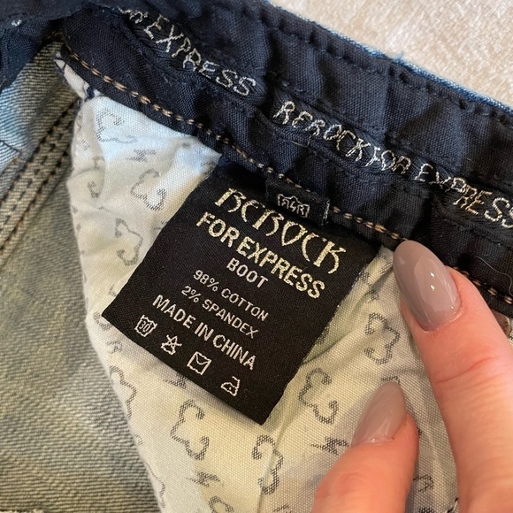 Rerock for Express size 2 shortened inseam 27 light wash boot leg - Picture 6 of 10